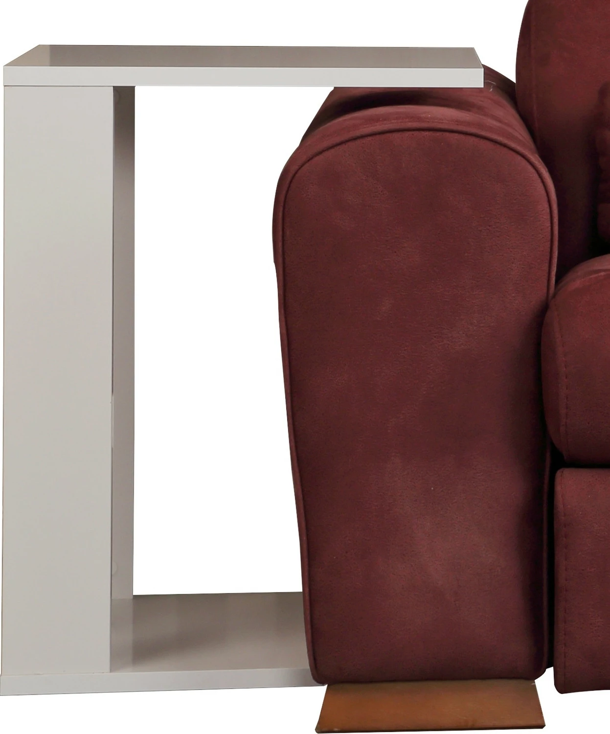 Tavolinë anësore Hanah Home, një copë, ngjyrë e bardhë me shkëlqim