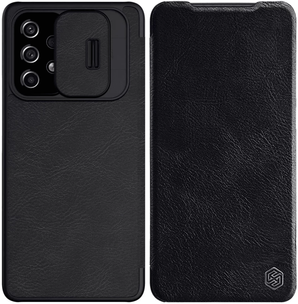 Mbështjellës me kapak Nillkin QIN Pro për Samsung Galaxy A54, mbrojtje kamere, i zi