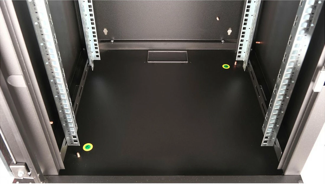 Kabinet muri ROLINE Pro 12U 19", 600x600mm, derë xhami me çelës, i zi