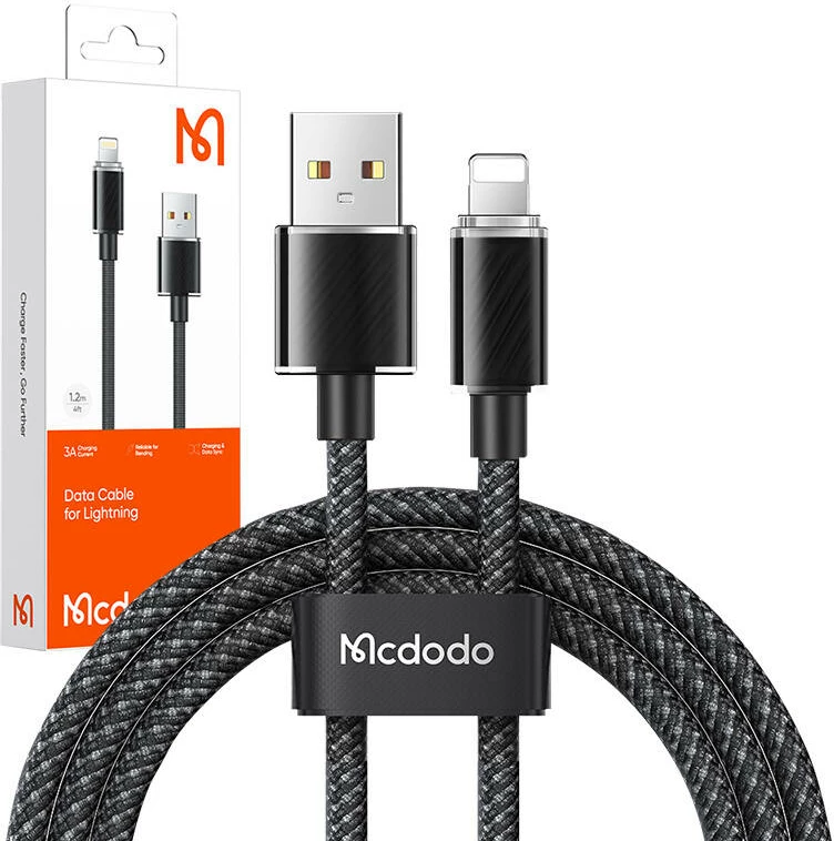 Kabllo USB-A në Lightning Mcdodo CA-3640, 1.2m, e zezë