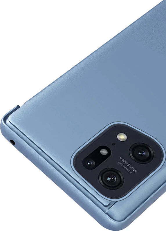 Mbështjellës Hurtel Clear View Case për Oppo Find X5 Pro, me kapak, i zi