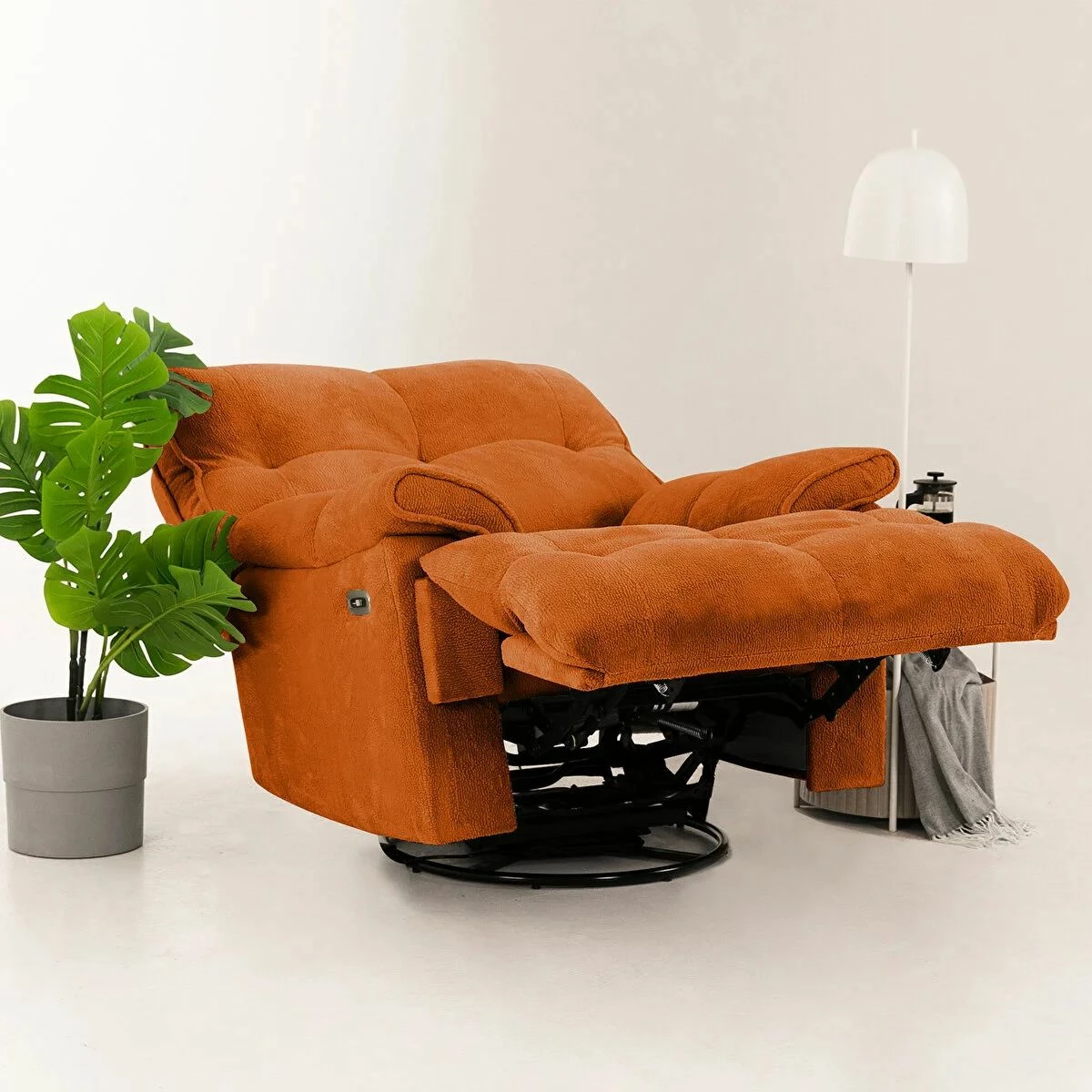 Recliner elektrik, ngjyrë e kuqe tullë, Atelier del Sofa