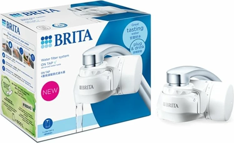 Filtru uji për rubinet BRITA ON TAP V CU CE2, i bardhë