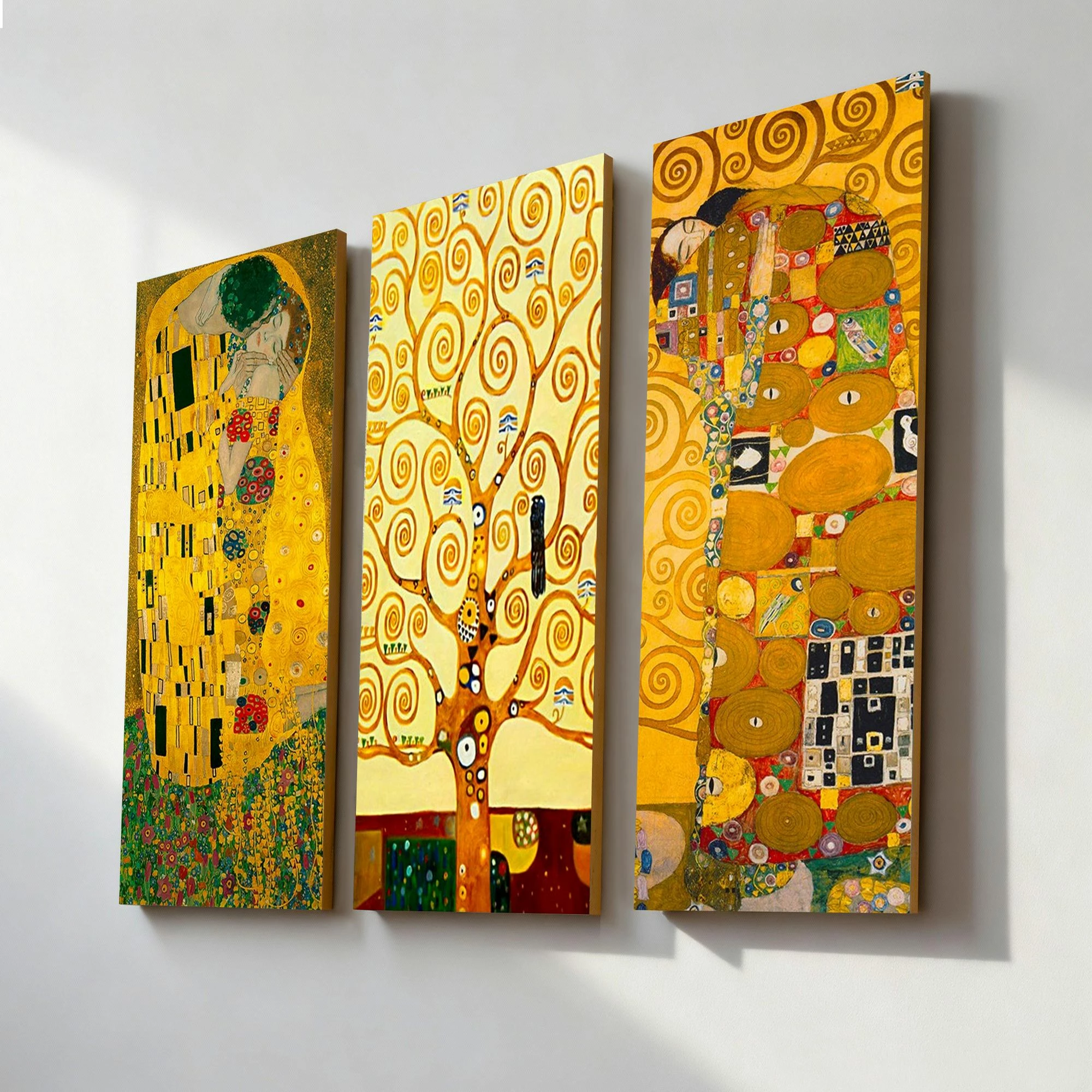 Pikturë dekorative MDF, 3 copë, Wallity, Gustav Klimt, MDF0067