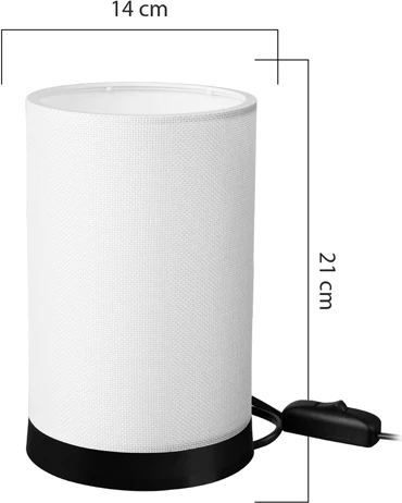 Llambë tavoline Fana pvc ngjyrë krem D14x21cm