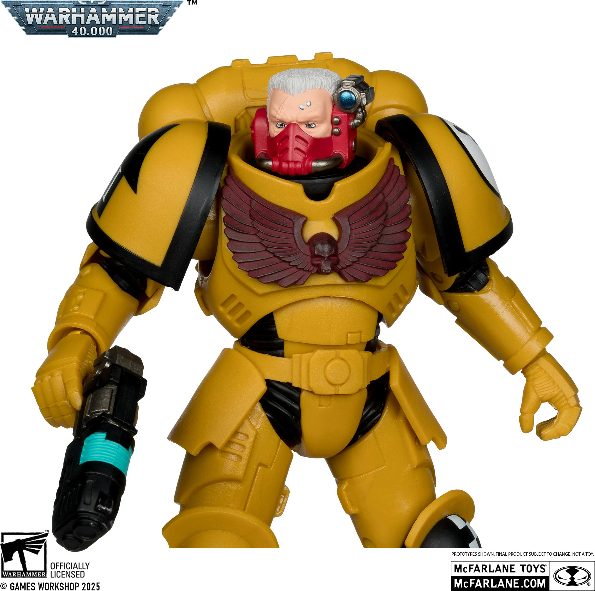 Figurinë aksioni McFarlane Warhammer 40,000 Intercessor Sergeant, 7 inç, e verdhë