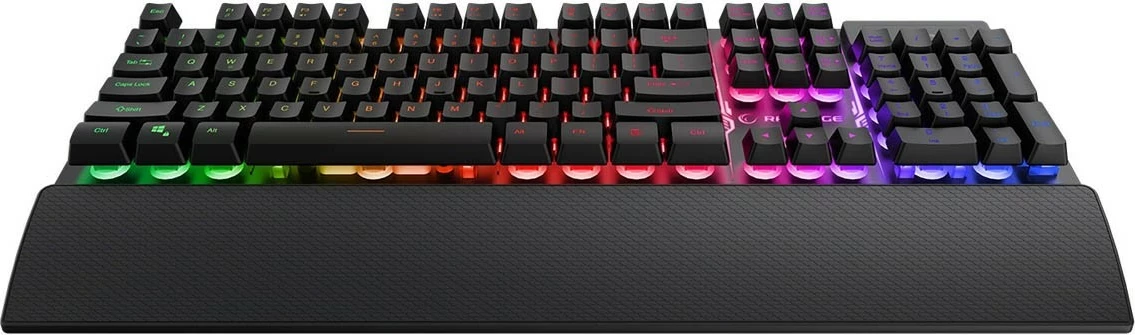 Set gaming Rampage Fortuna, tastierë me maus, RGB, 12800 DPI, e zezë