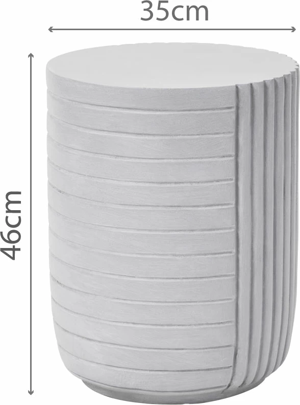 Tavolinë anësore gjeometrike, e bardhë, 35x35x46