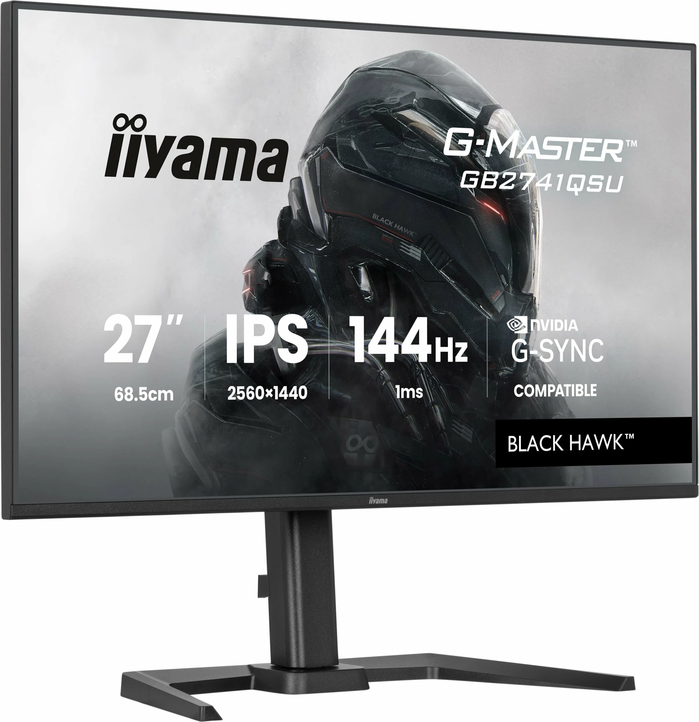 Monitor iiyama G-Master GB2741QSU-B1 Black Hawk 27" WQHD IPS 144Hz 1ms, i zi