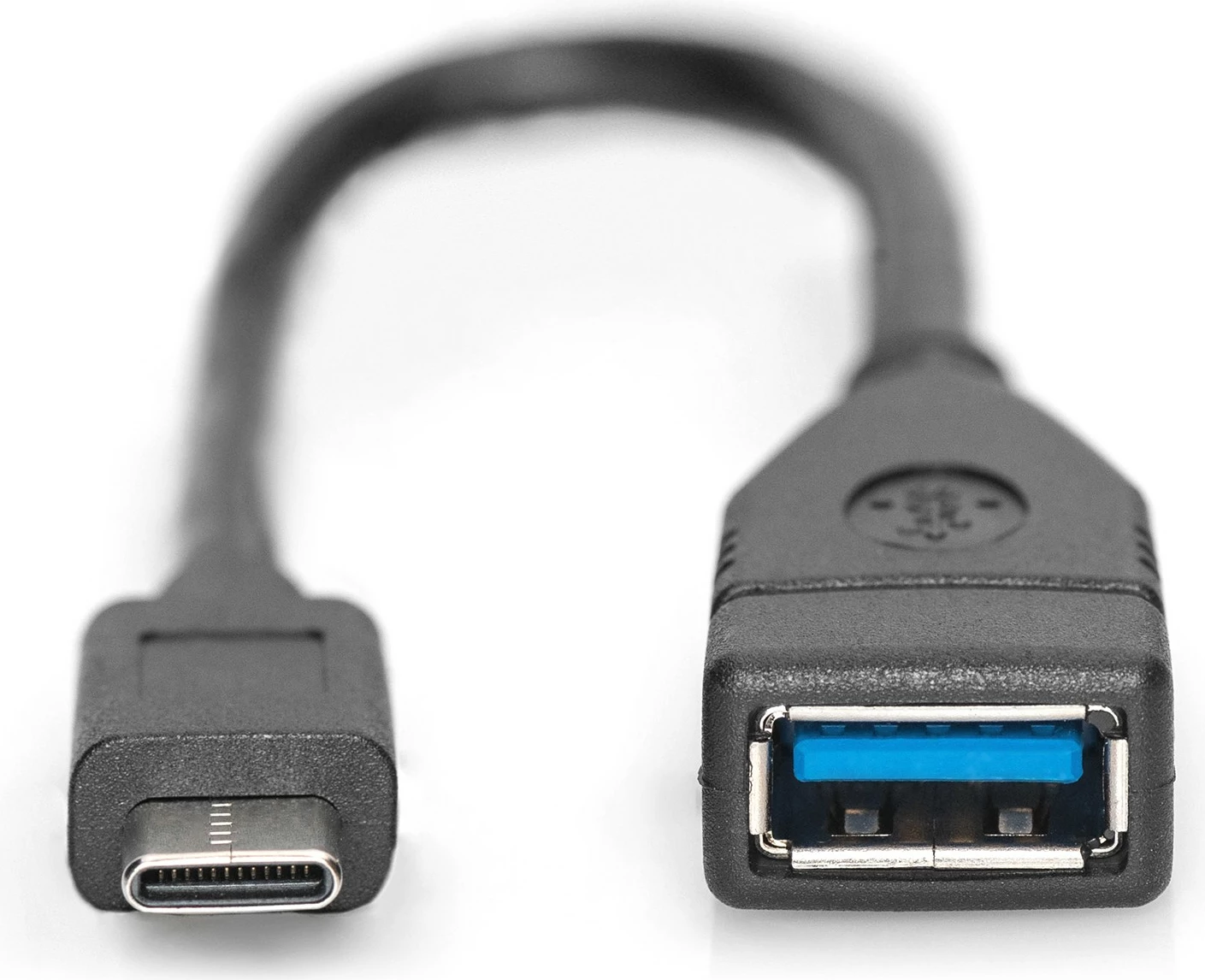 Adapter USB Type-C në USB A Digitus 0.15m, i zi