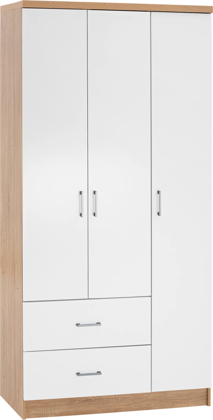 Dollap FH340.06, 89x42,5x181 cm, i kaftë/ i bardhë