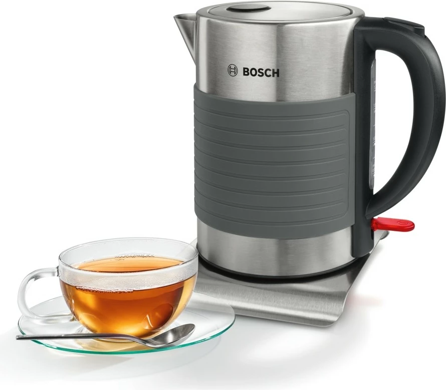Çajnik Bosch TWK7S05, 1.7 L, 2200 W, Ngjyrë e zezë, Gri