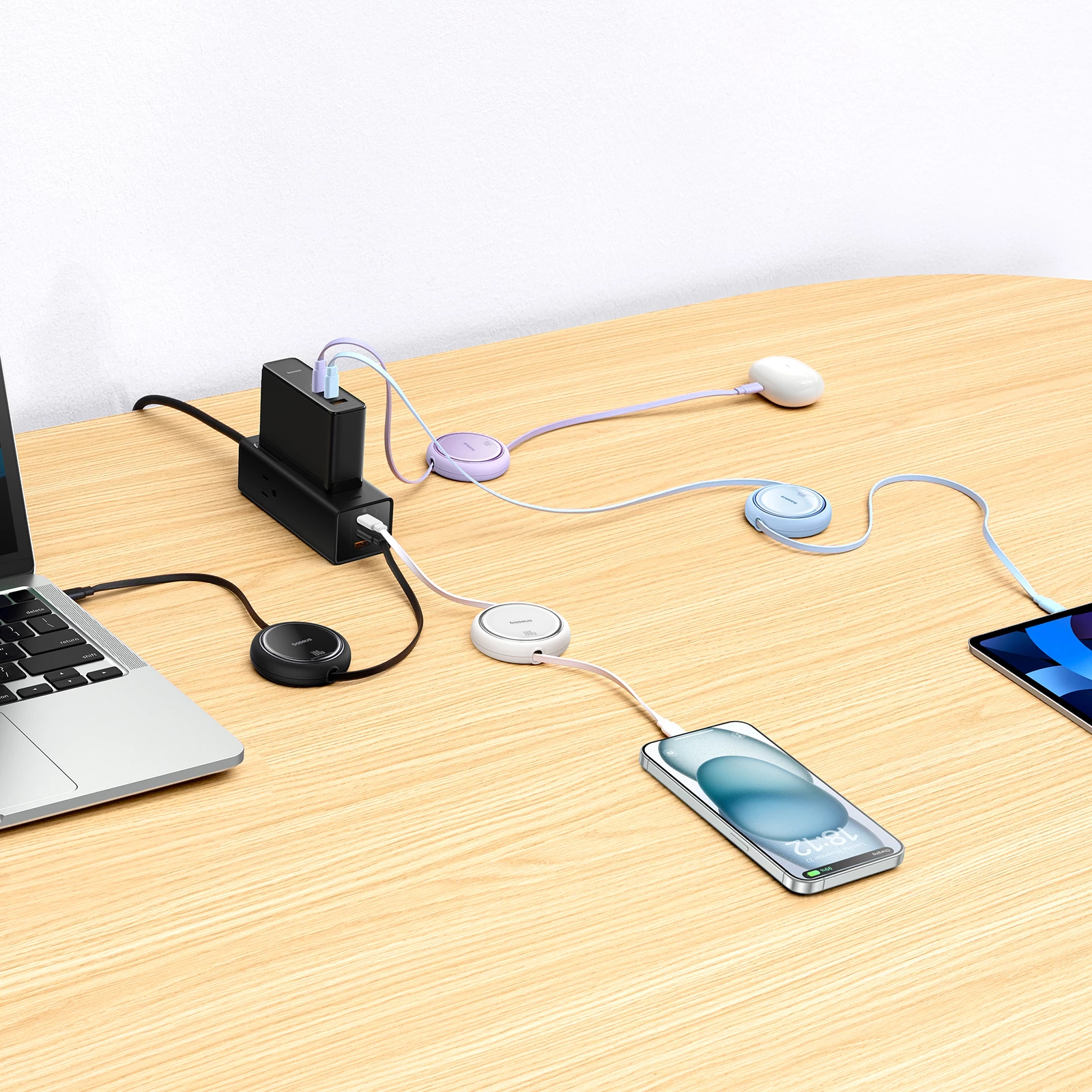 Kabllo Baseus Free2Draw Mini USB-C në USB-C, 100W, 1m, kaltër
