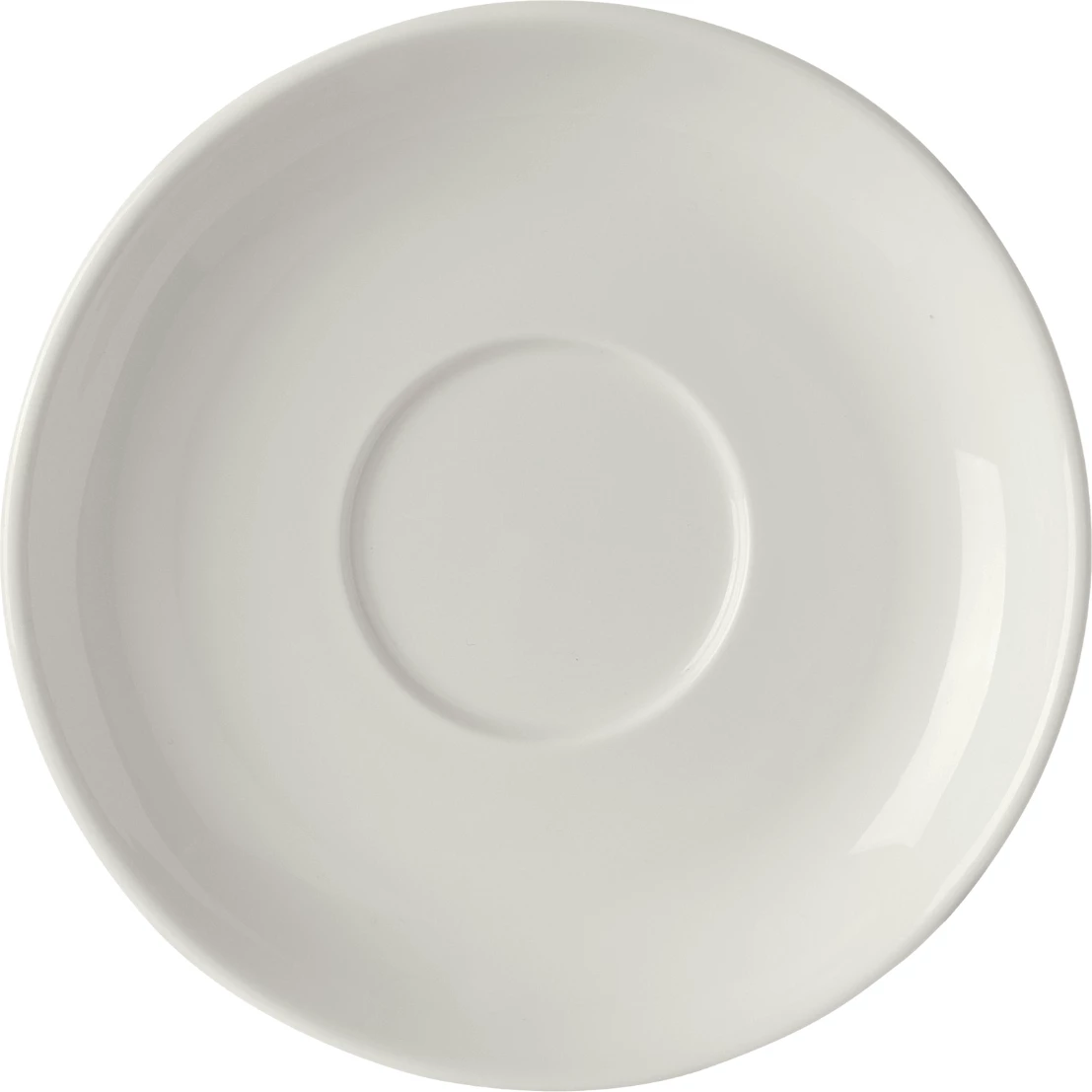 Pjatëz për filxhan espresso Fine Dine Pure Crema 120mm, porcelan, krem, set 12 copë