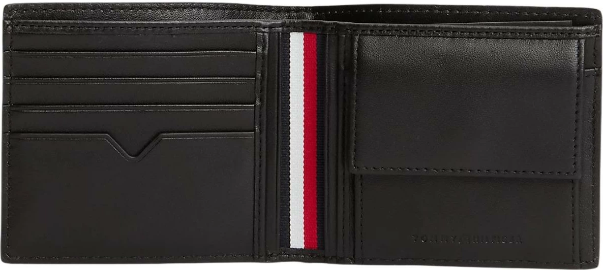 Portofol për meshkuj Tommy Hilfiger TH Element Mini CC Wallet AM0AM14790, i zi