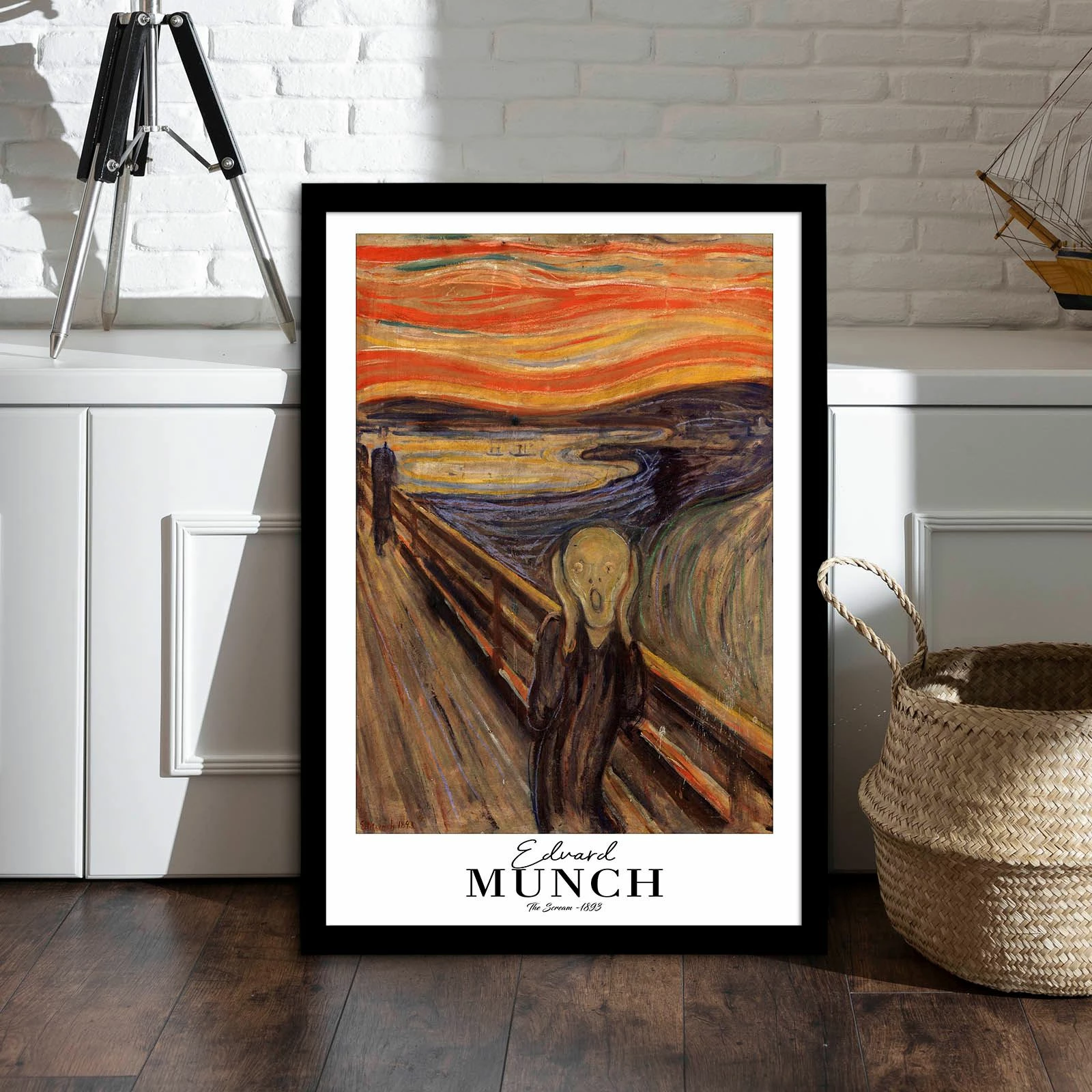 Pikturë dekorative me kornizë, Wallity, 4262SYHMUNCH-001, shumëngjyrëshe, 42x62cm
