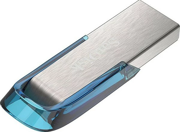 USB stick Sandisk Ultra Flair 128GB, USB 3.2, argjendtë/blu
