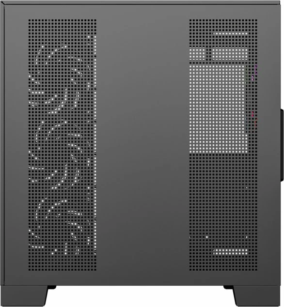 Kasë XYZ PC GEAR Tesseract ARGB X-CS-TESSERACT-B, Midi Tower ATX, 4x ARGB fan, USB-C, xham i temperuar, e zezë