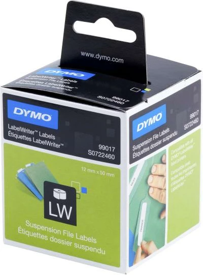 Etiketa vetëngjitëse, Dymo, 99017 Suspension File (S0722460) LabelWriter, pa BPA, FSC Mix, e bardhë