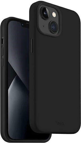 Mbështjellës UNIQ Lino për iPhone 14 Plus, silikon, i zi