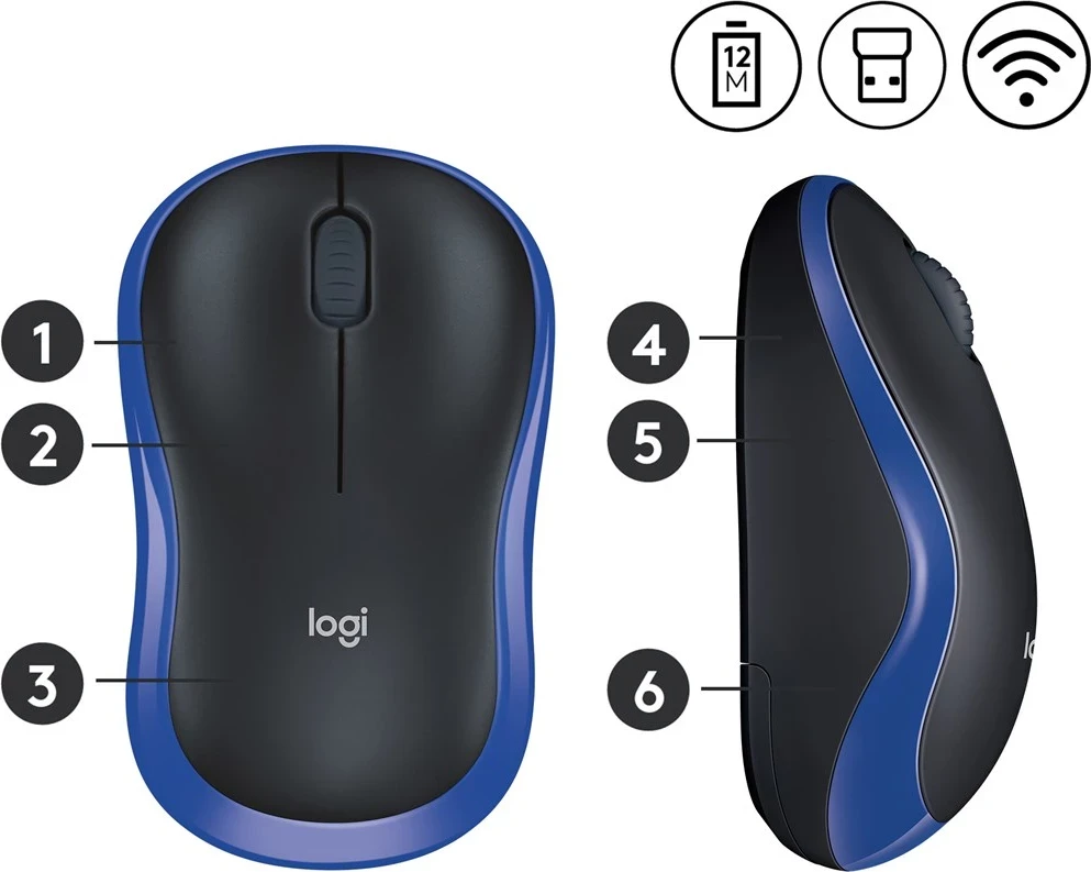 Maus Logitech M185, wireless