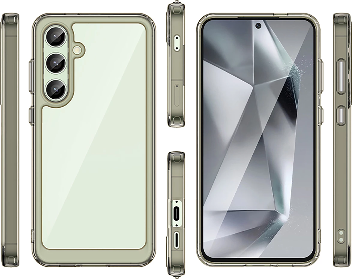 Mbështjellës Hurtel Outer Space Case për Samsung Galaxy S24 FE, Transparent/Black