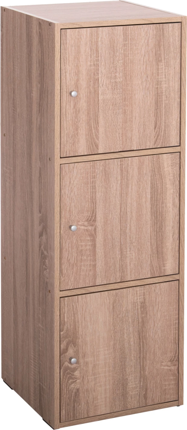 Kabinet me 3 hapësira ruajtëse, ngjyrë lisi Sonama, FH9939.11, 40x39x119H cm.