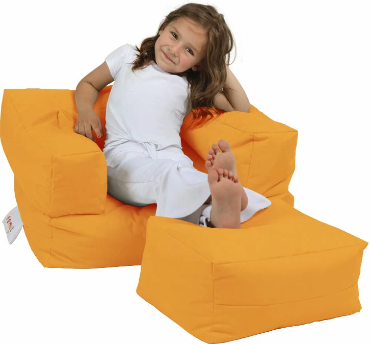 Puf për fëmijë, karrige me pouffe, portokalli, Atelier del Sofa