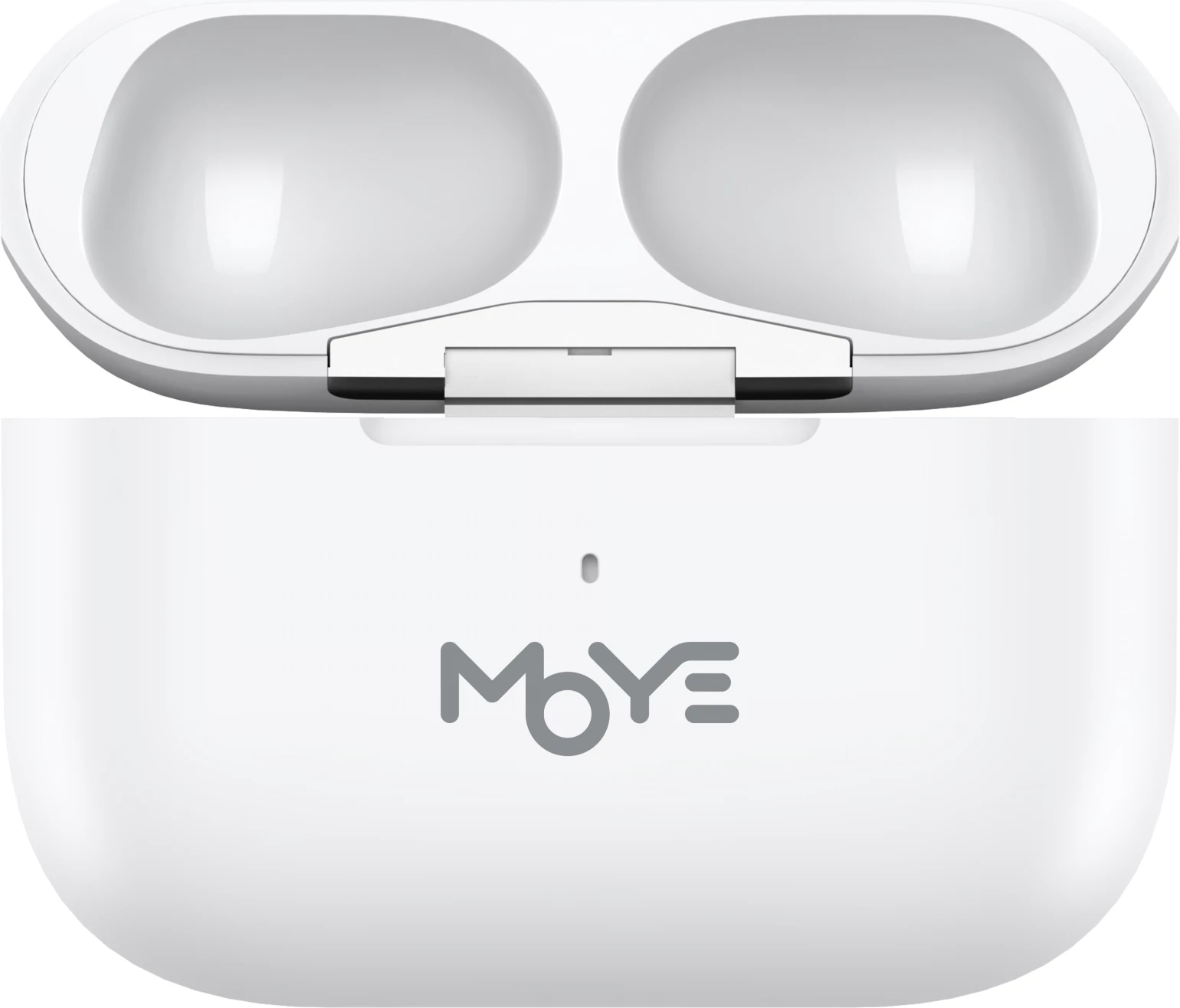 Kufje wireless Moye Aurras 3, ANC, Bluetooth 5.3, karikim wireless, USB-C, të bardha, set me kasë karikimi