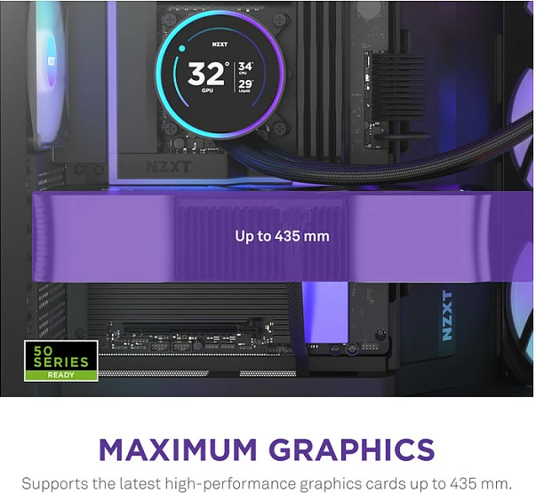 Kasë NZXT H9 Flow RGB+, Midi Tower ATX/EATX, Tempered Glass, Mesh, RGB, e zezë