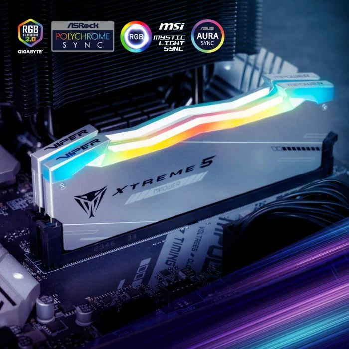 RAM Memorje Patriot Viper Xtreme 5 RGB MPOWER 32GB (2x16GB) DDR5-6400 CL32, argjend e zi
