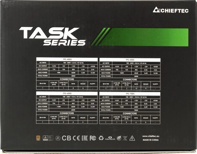 Furnizues energjie Chieftec TPS-600S 600W 80 Plus Bronze, i zi