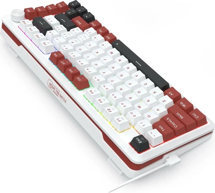 Tastierë gaming Redragon K721WRB-RGB-M Stormhunter, 75%, RGB, Hot-Swap, e bardhë