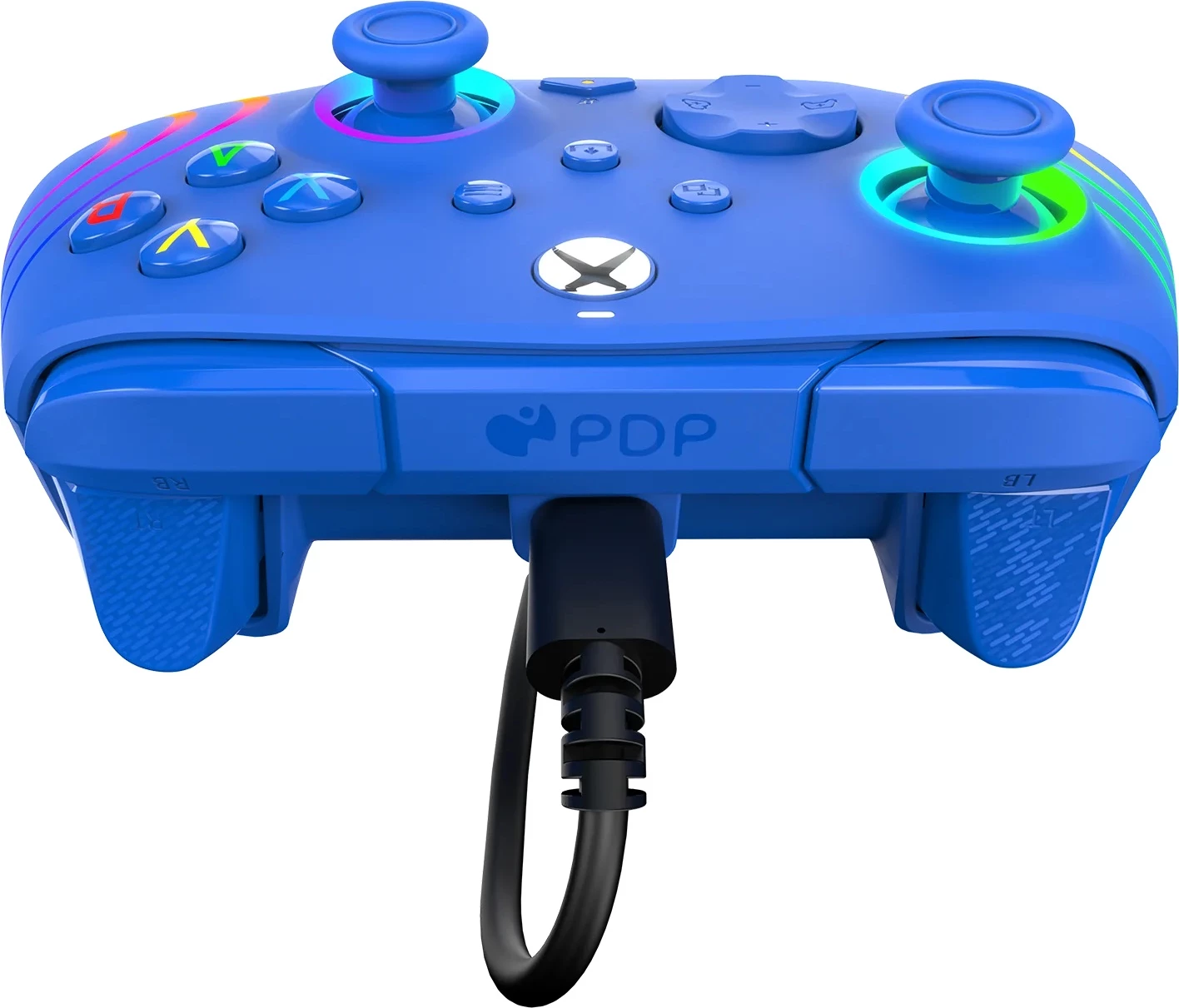 Kontroller me kabllo PDP Afterglow Wave për Xbox/PC, RGB, USB-C, kabllo 2.4 m, blu