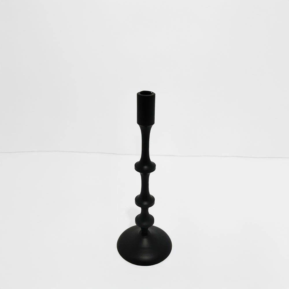 Mbajtëse qirinjsh NIO, alumin i zi, 13x13x34cm