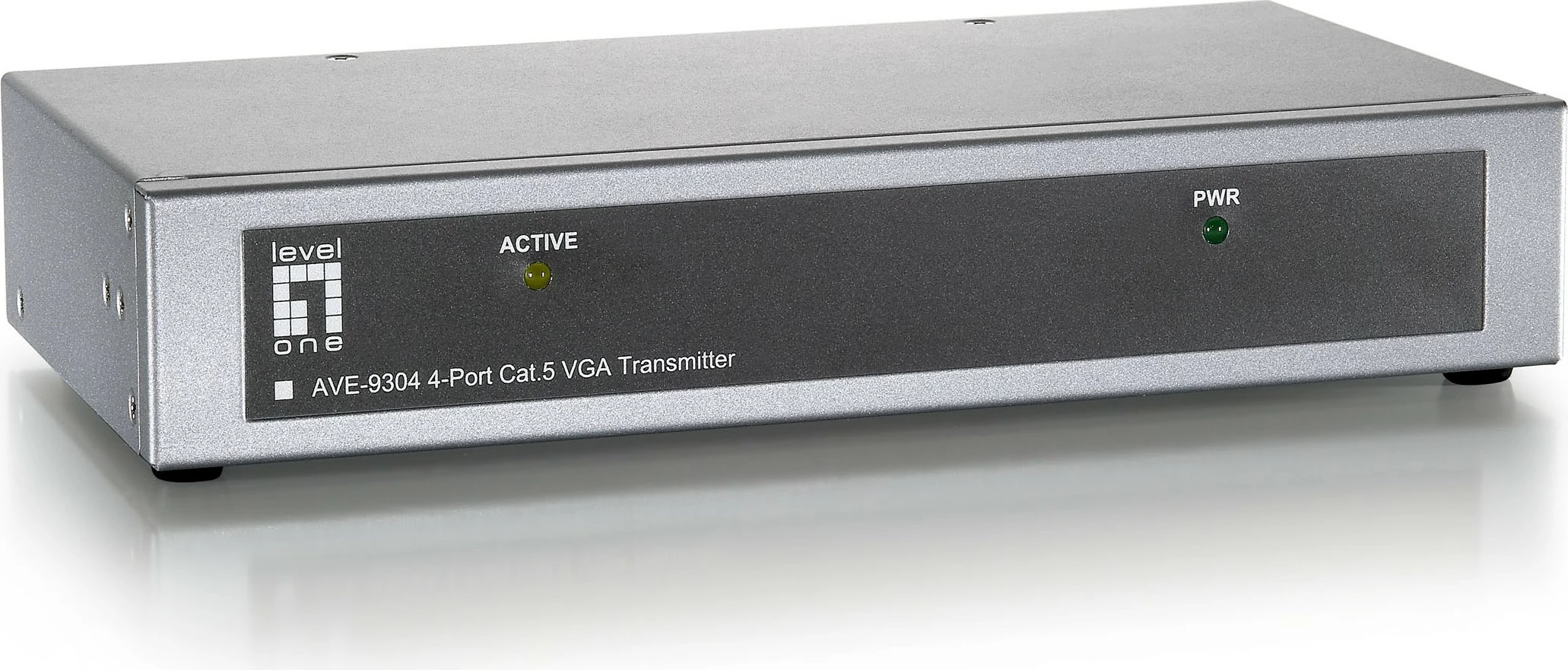 Transmetues AV LevelOne 4-Port Cat.5 VGA, 2048 x 1536, i zi, argjendtë