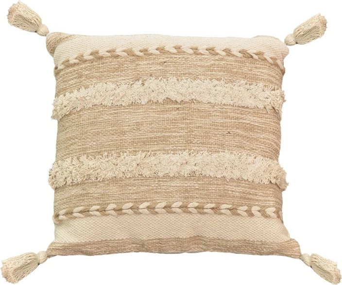 Jastëk Rozi Inart, pëlhurë bezhë, 45x45x2.5cm