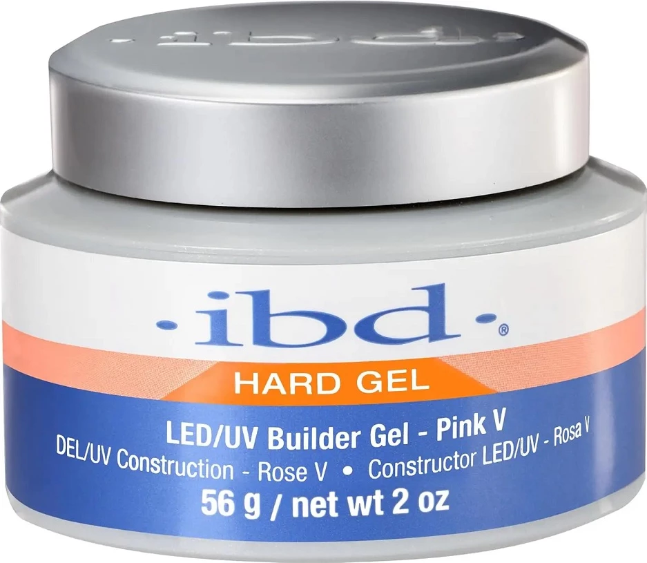 Xhel ndërtues për thonj IBD LED/UV Pink V për femra, 56g