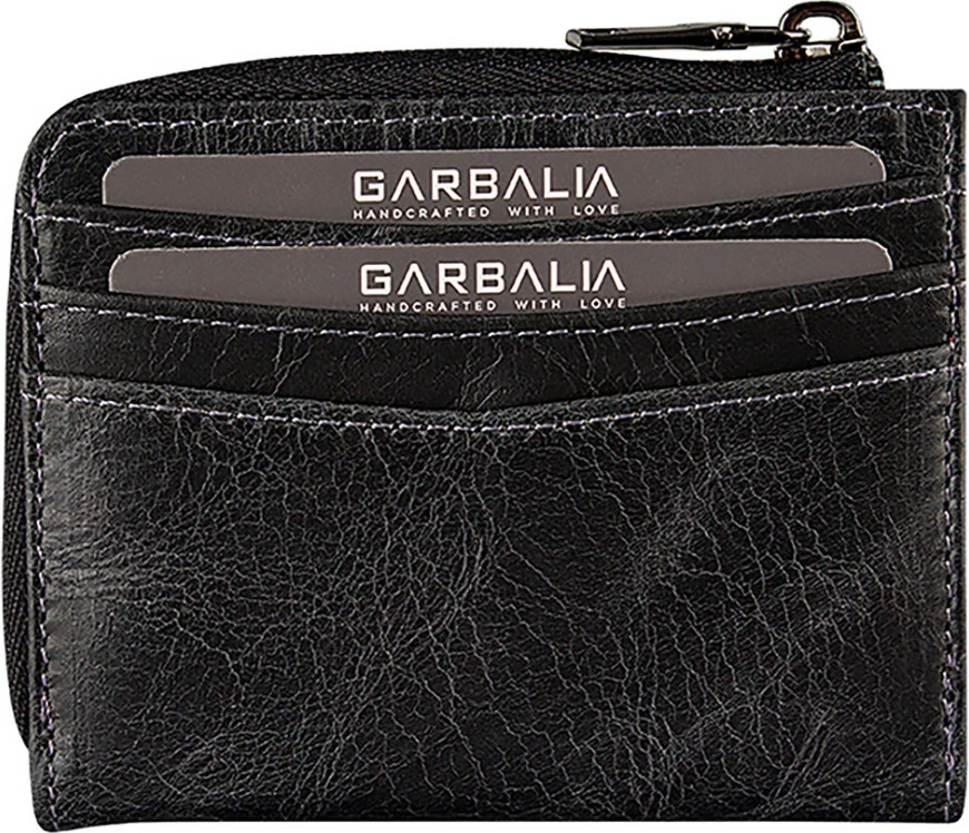 Portofol unisex, lëkurë e zezë, Zoozie Bags, Figo