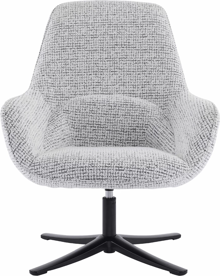 Fotelje rrotulluese TIFFANY, e bardhë me dizajn, 80x75x90cm