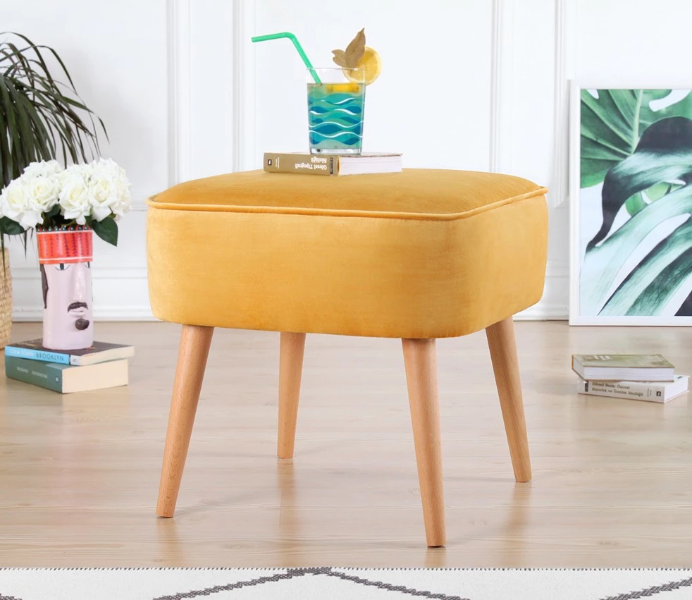 Puf Atelier del Sofa, Moouv 7085, kadife, ngjyrë e verdhë