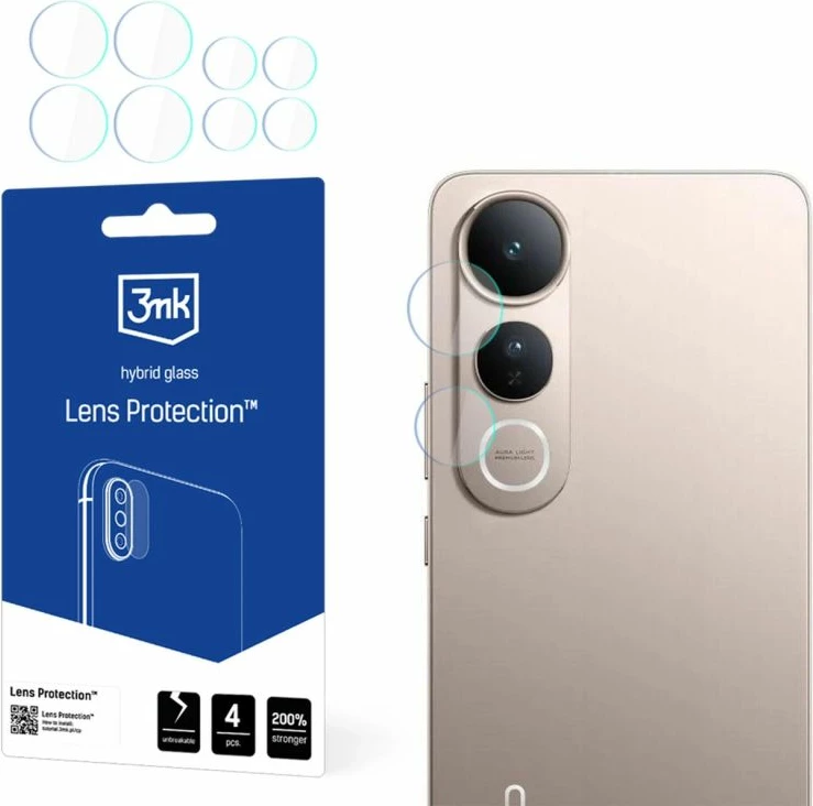 Mbrojtës xhami hibrid 3mk Protection për lentet Vivo V50 Lite 4G