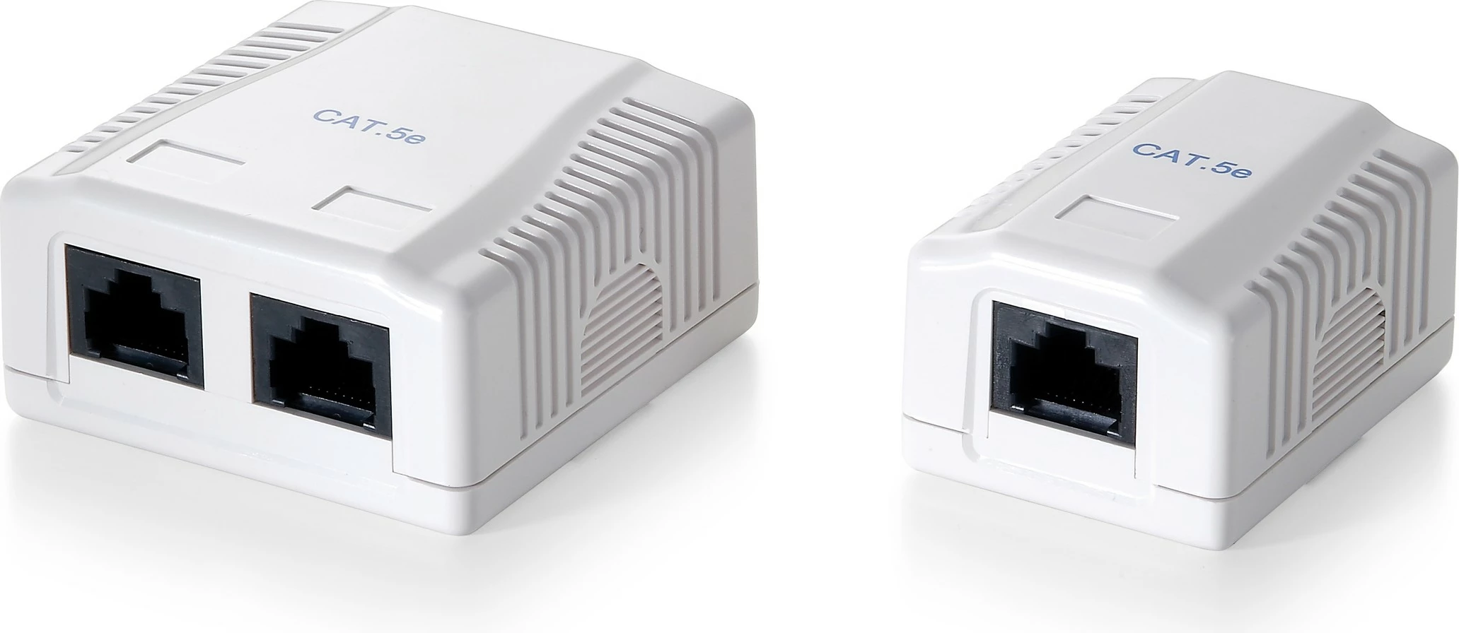Kutijë sipërfaqësore me 2 porta RJ-45 Equip Cat.5e, e bardhë