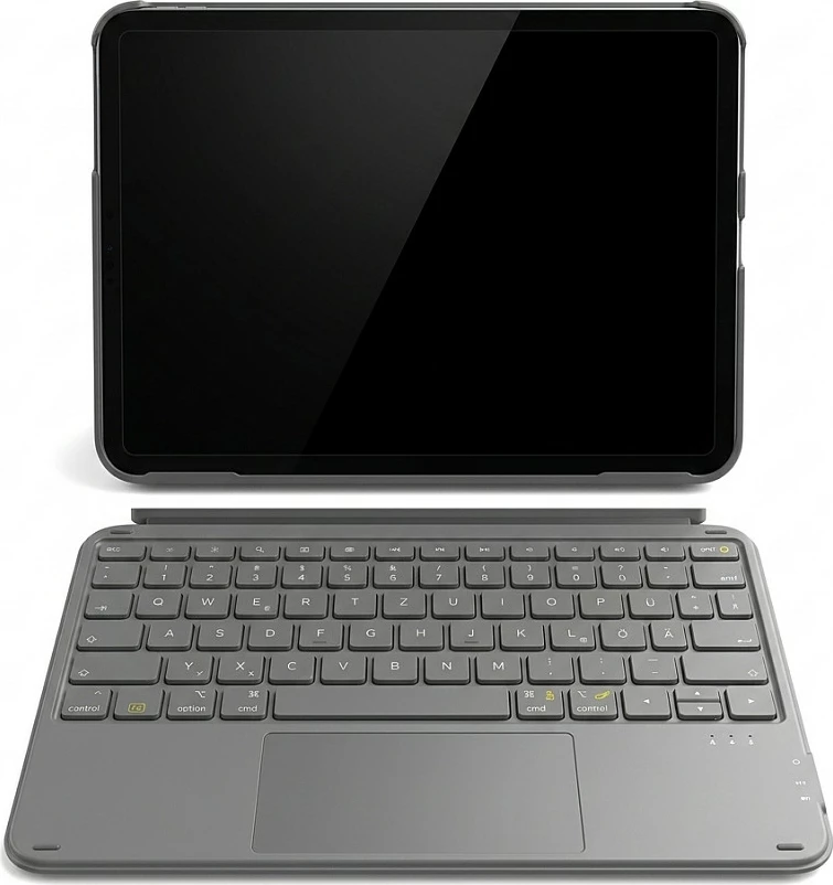 Tastierë inateck për iPad 11", QWERTZ, me touchpad, zi/gri