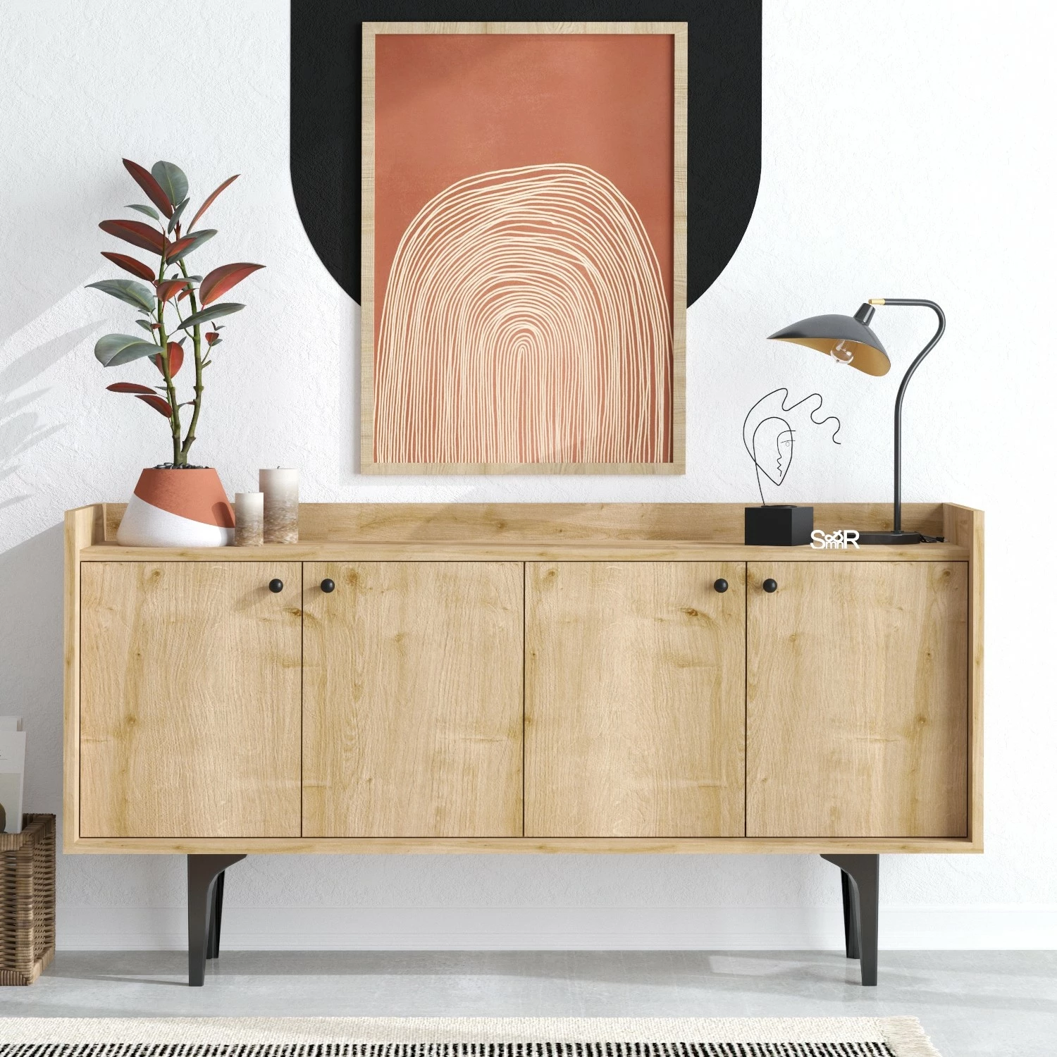 Konsol Skye Decor, ngjyrë lisi safir