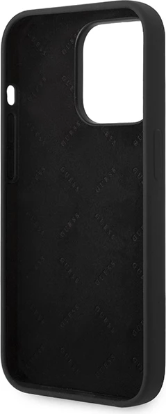 Mbështjellës Guess GUHCP14XSLSMK për iPhone 14 Pro Max 6.7", silikon, i zi