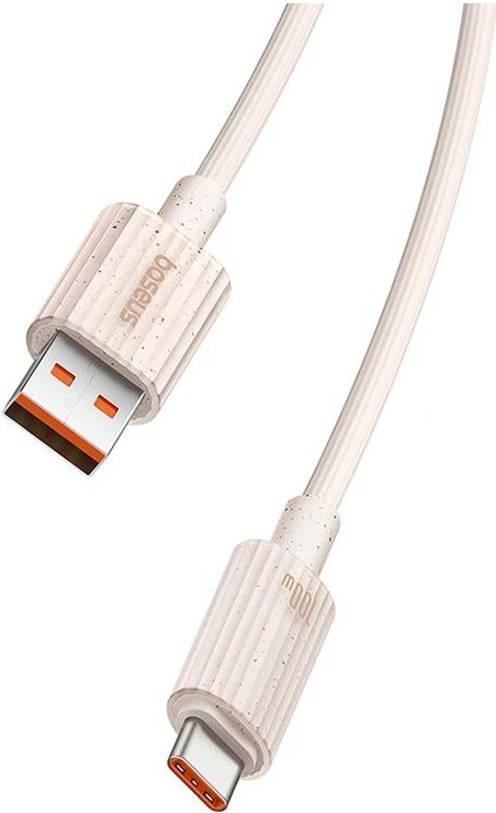 Kabllo Baseus Habitat Series USB-A/USB-C, 100W, 1m, rozë