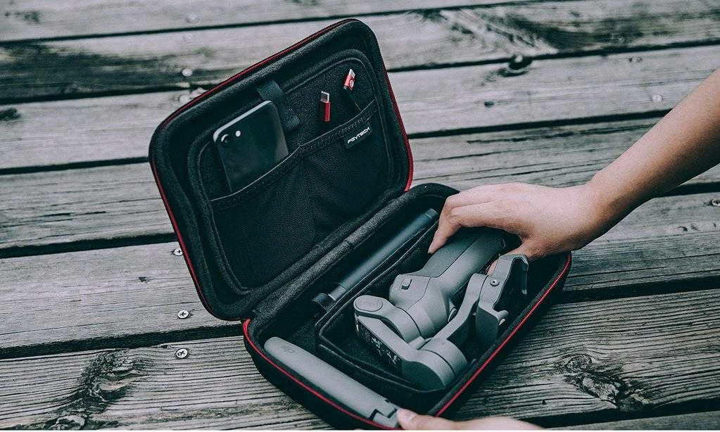 çantë transporti PGYTECH P-18C-020 për DJI OM 5/4/3, Pocket/Pocket 2 dhe kamera aksioni, ndarje modulare, rezistente ndaj ujit, e zezë