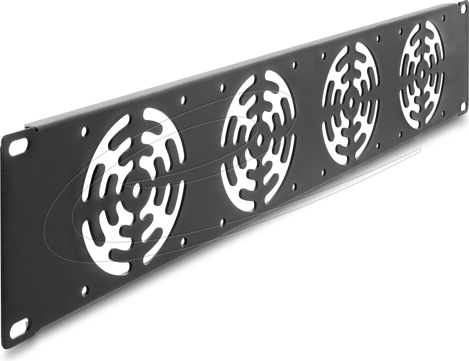Panel mbulues DeLOCK 67416 për rack 19" 2U, 4 ventilatorë, metal, gri e errët