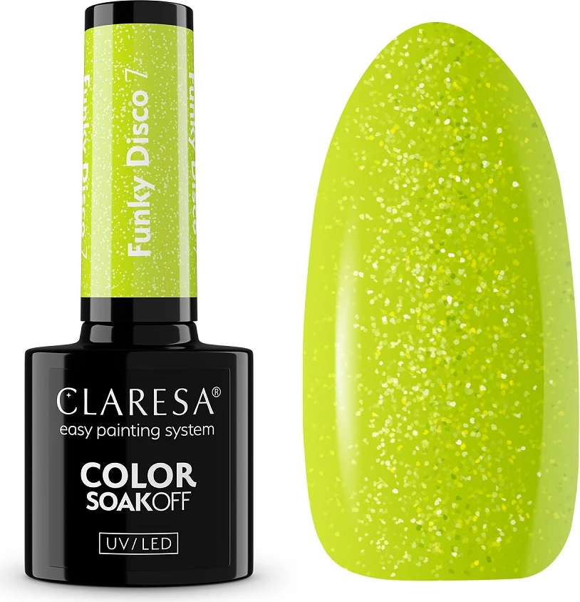 Llak për thonj për femra Claresa Funky Disco Hybrid, 7.5g